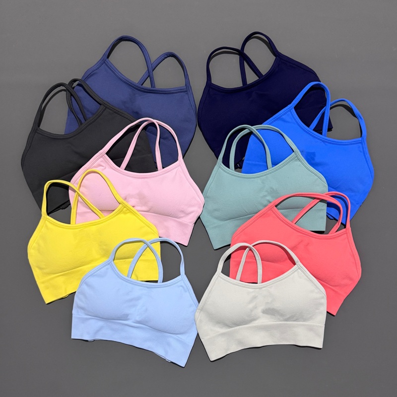 Crop Top Crochet - Histello Backless Sports Bra Women Seamless