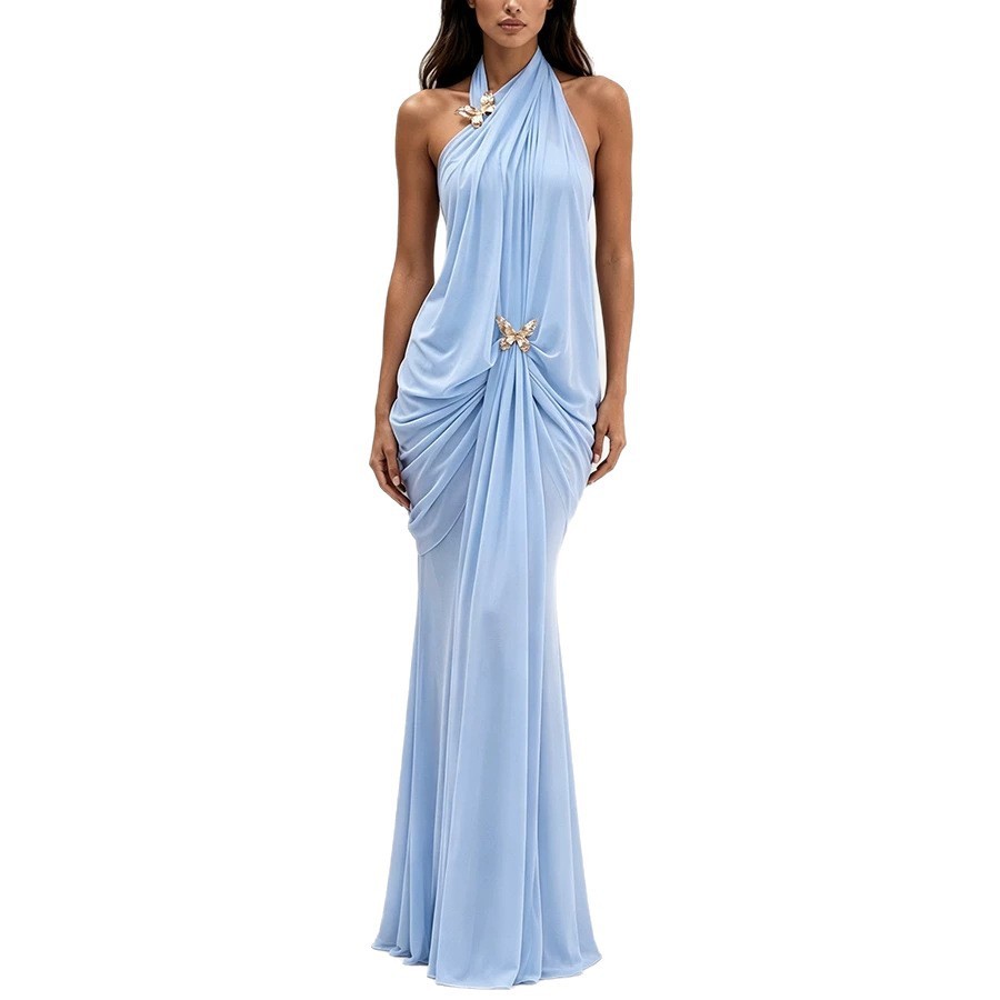 Women's Elegant Off Shoulder H - Maxi Dress Halter 评论和价格