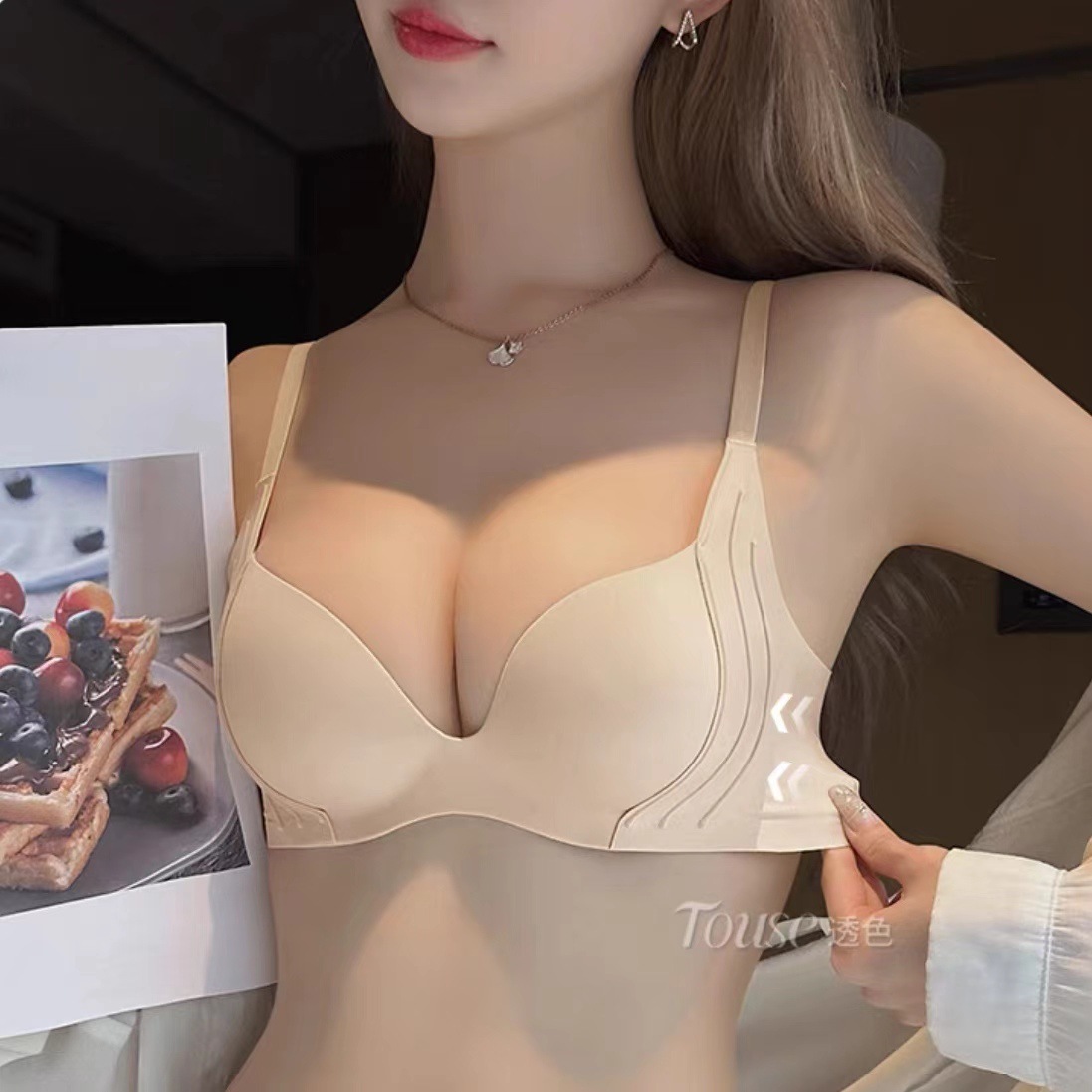 Wireless Push Up Bra for Small - Bralette Triangle Set 评论和价格