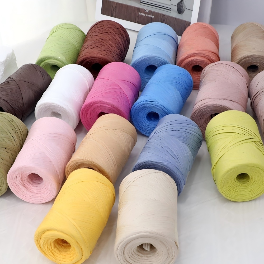 150m DIY Natural Paper Raffia  - Crochet Bag Raffia 评论和价格